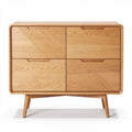 Commode en bois de chêne avec quatre tiroirs design moderne 80 x 40 x 75cm