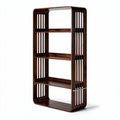 Étagère en bois foncé avec quatre étagères de rangement 90 x 40 x 180cm