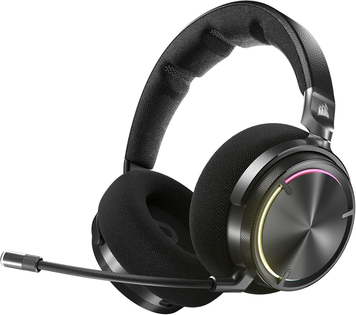 Corsair Virtuoso Max Wireless Casque de Jeu avec Bluetooth – Dolby Atmos, SoundID, L'annulation Active, Microphone Qualité Radiodiffusion, Transducteurs en Graphène, pour PC, Mac, PS5, PS4 – Carbone(Carbone)